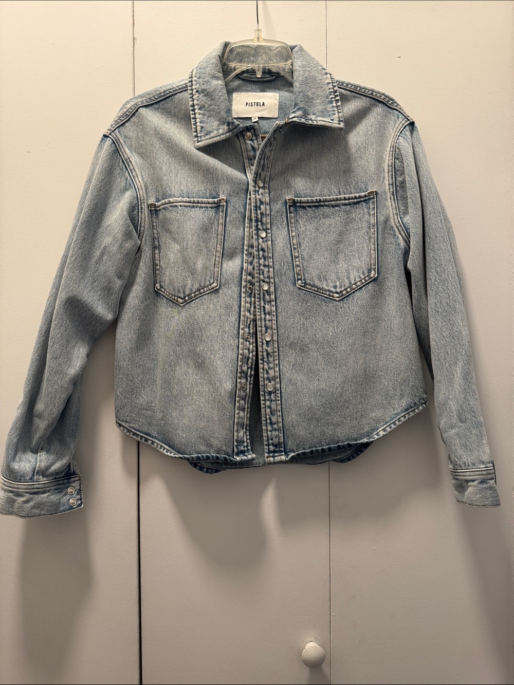 pistola Light Blue Denim Shirt Jacket